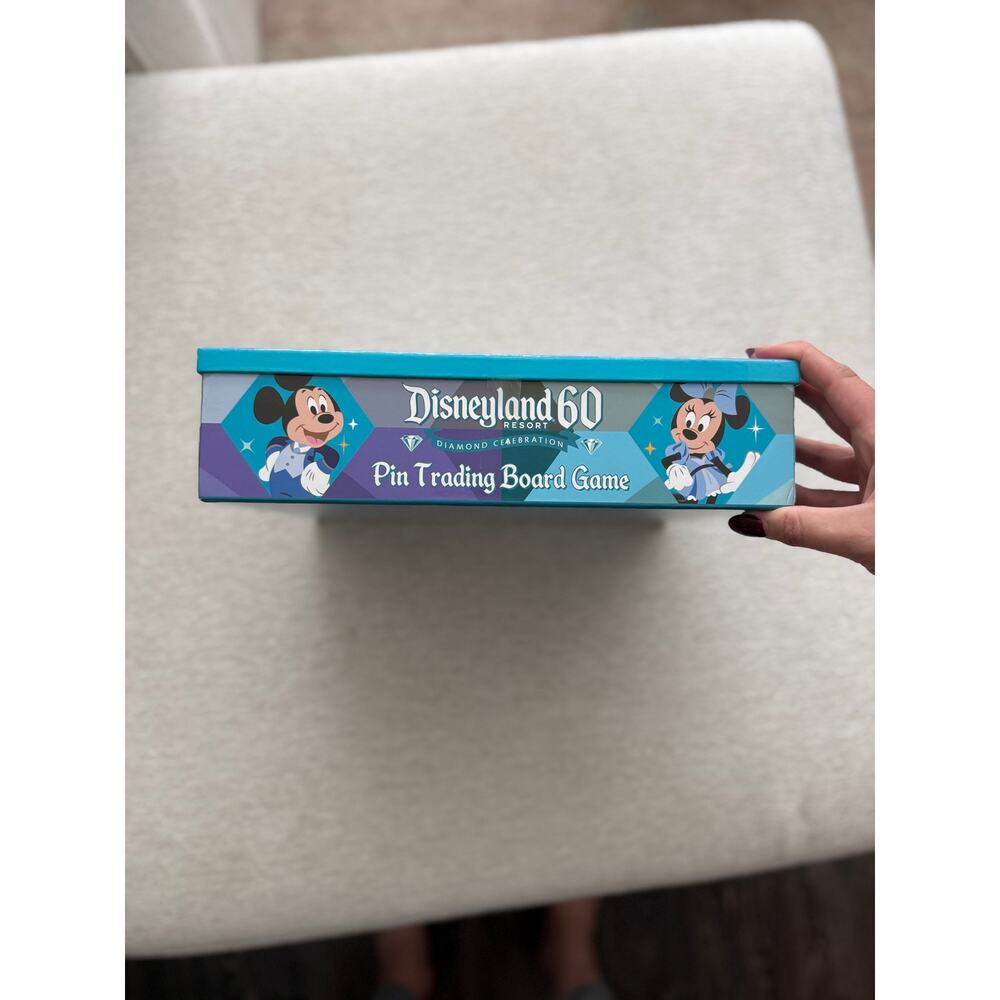 NEW Disneyland 60th Diamond Anniversary Pin Trading Board Game with 4 Pins Rare - Picture 7 of 8